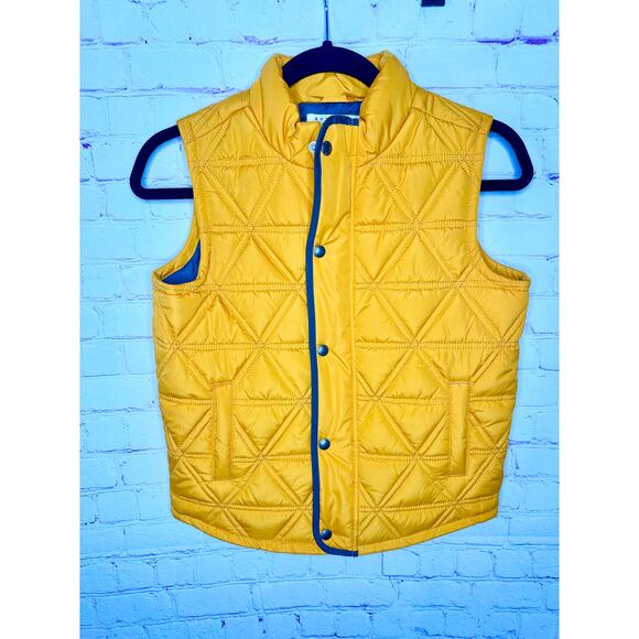 Gymboree Yellow Quilted Puffer Vest Kids Medium 7 8 Winter Outerwear - Picture 1 of 4
